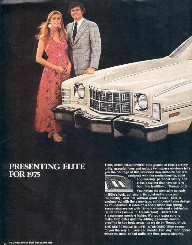 1975 Ford Elite Brochure Page 1